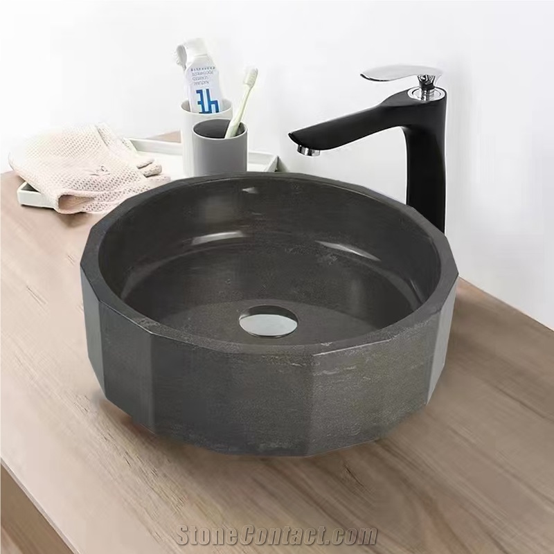 China Blue Limestone Art Sinks