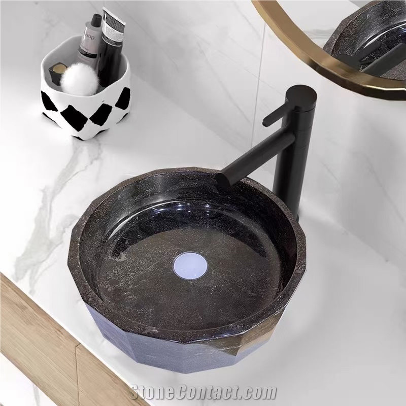 China Blue Limestone Art Sinks