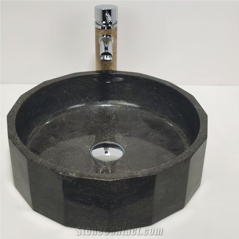 China Blue Limestone Art Sinks