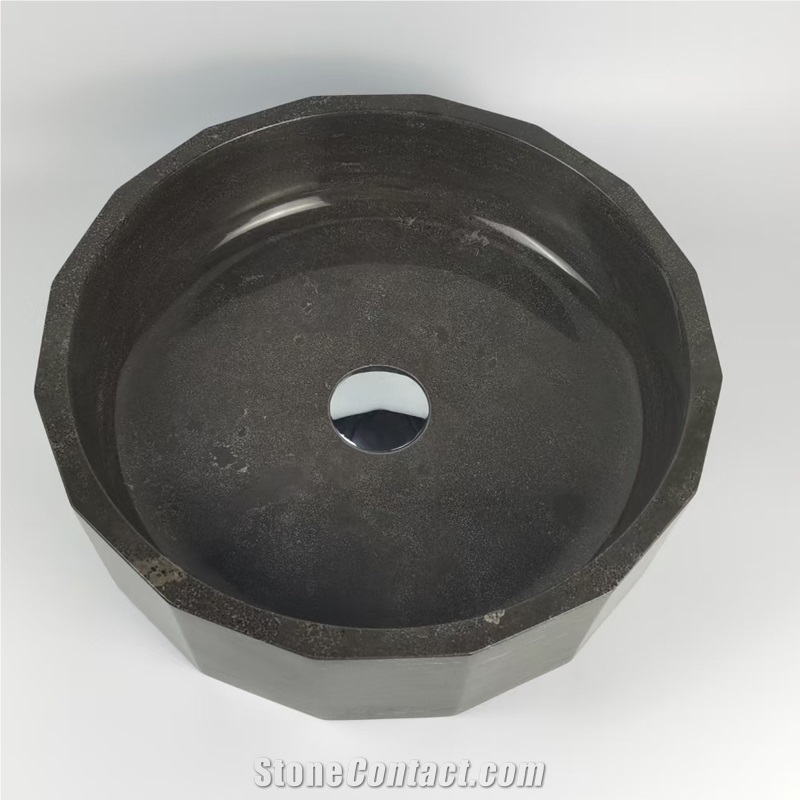 China Blue Limestone Art Sinks