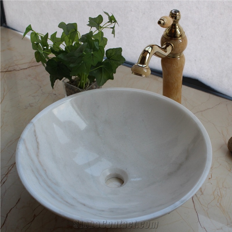 China Guangxi White Round Washbasin 42X42X14CM
