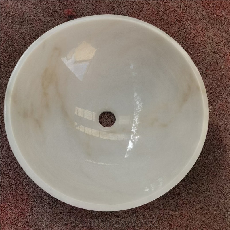 China Guangxi White Round Washbasin 42X42X14CM