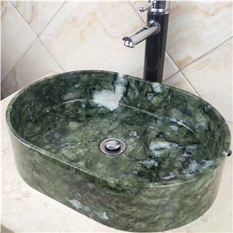 Dandong Green Marble Bathroom Sink