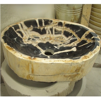 Fossil Wood Stone Sink Random Shape