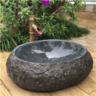 G654 Granite Wash Basin Polish Inside Nature Outside