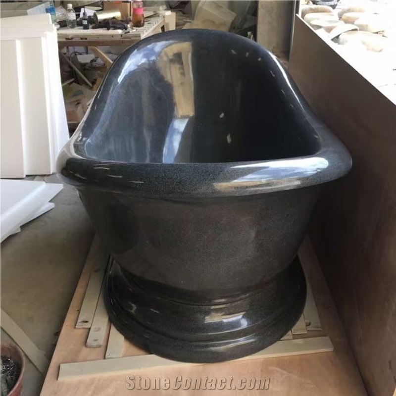 G654 Seasame Black Granite Bathtub