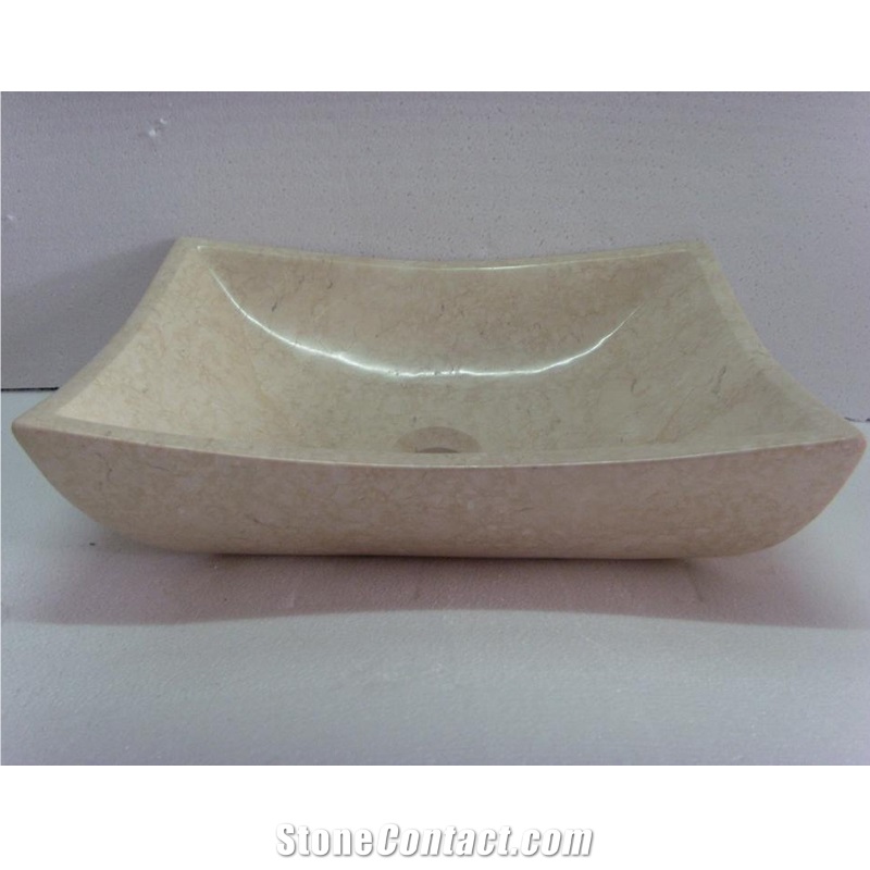 Galala Beige Marble Rectangle Sinks