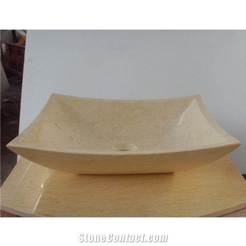 Galala Beige Marble Rectangle Sinks