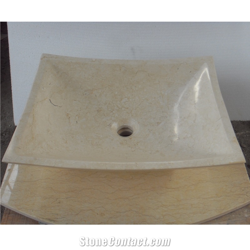 Galala Beige Marble Rectangle Sinks