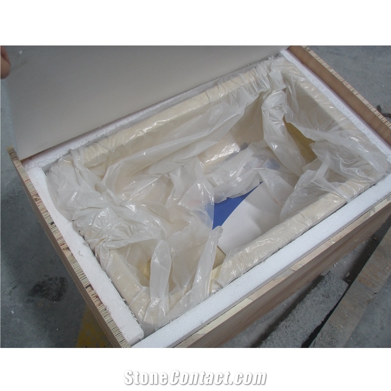 Galala Marble Farm Sink With Carvings In Single Block