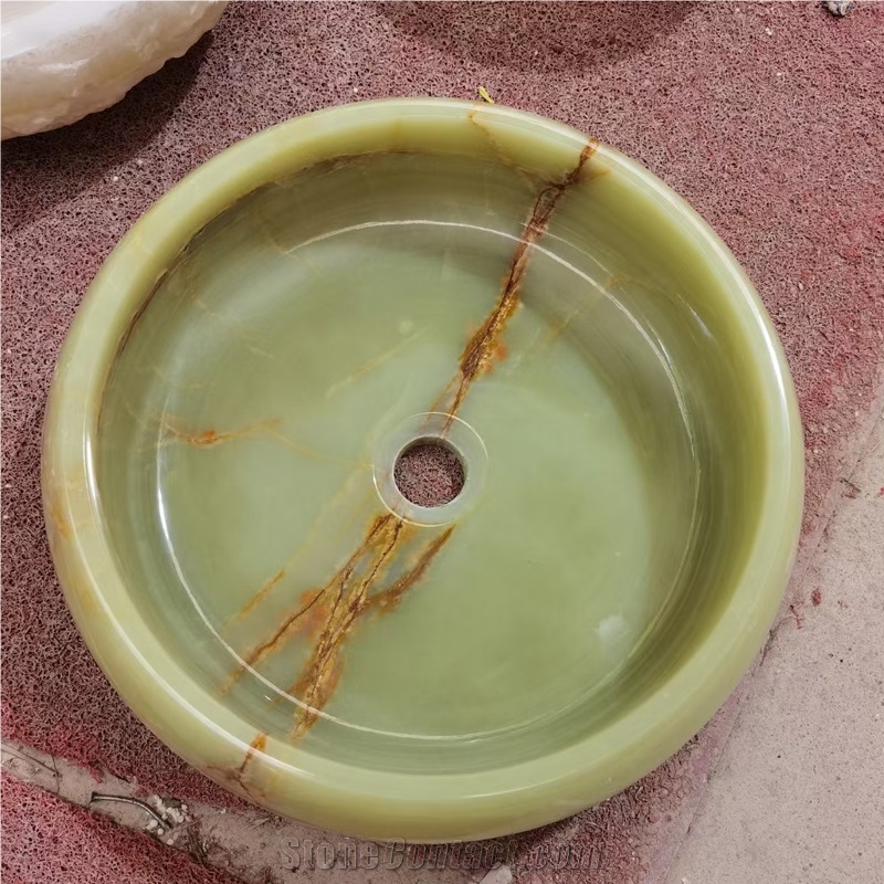 Green Onyx Art Sink 42X42x14cm Polished