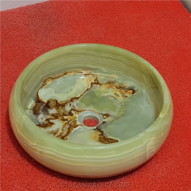 Green Onyx Art Sink 42X42x14cm Polished