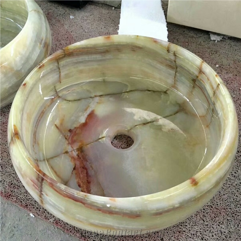 Green Onyx Art Sink 42X42x14cm Polished