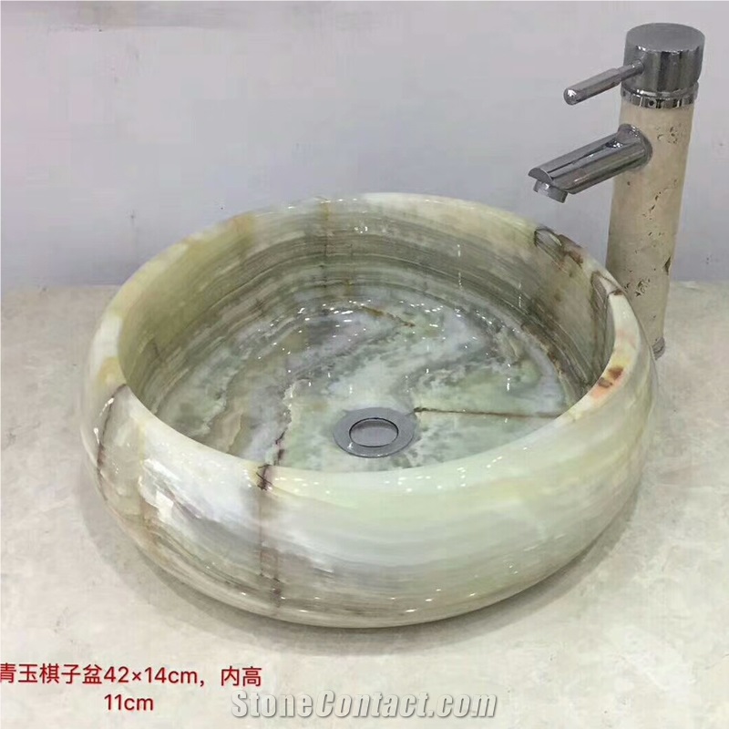 Green Onyx Art Sink 42X42x14cm Polished