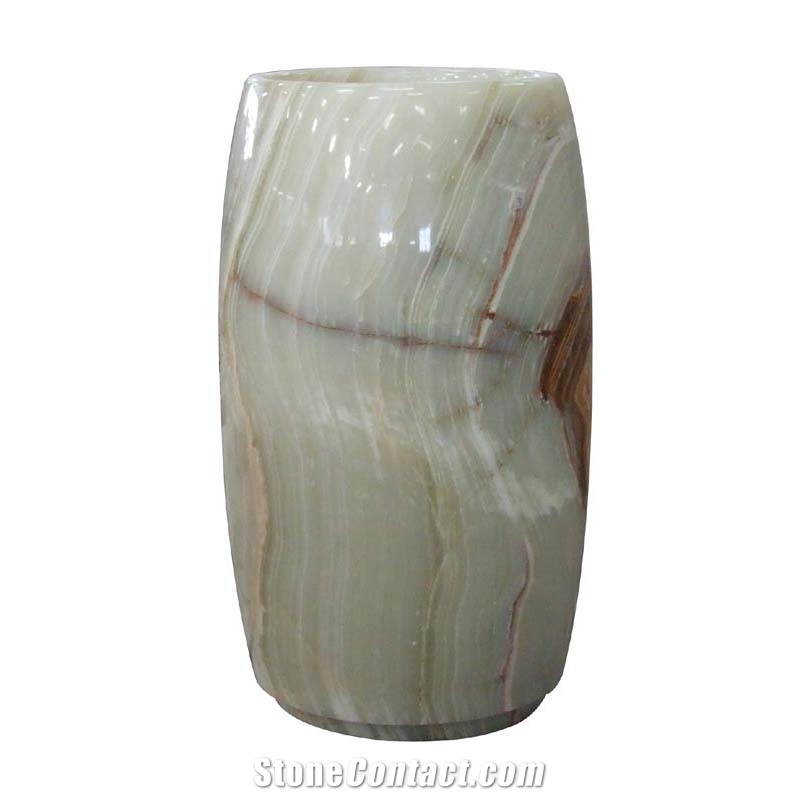 Green Onyx Pedestal Sinks 42X42x85cm Polished