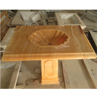 Honey Onyx Free Standing Washbasin Polished
