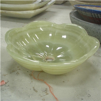 Iran Green Onyx Flower Shape Sinks