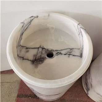 Lilac Marble Pedestal Sink 42X42X85CM