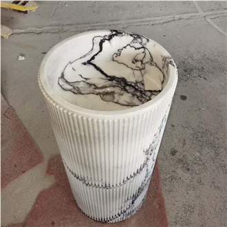 Lilac Marble Pedestal Sink 42X42X85CM