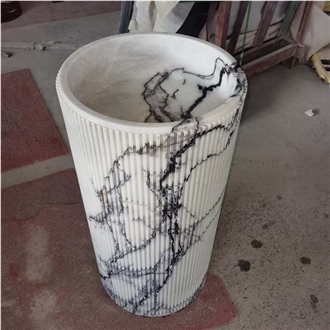 Lilac Marble Pedestal Sink 42X42X85CM Polished