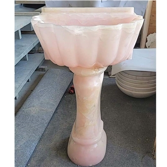 Pink Onyx Free Standing Wash Basin Polished