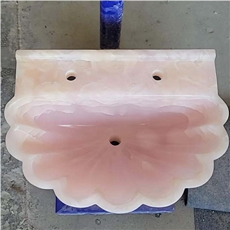 Pink Onyx Free Standing Wash Basin Polished