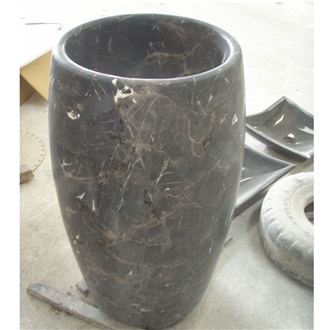 Portoro Gold Marble Pedestal Sink With The Size 42*42*85Cm