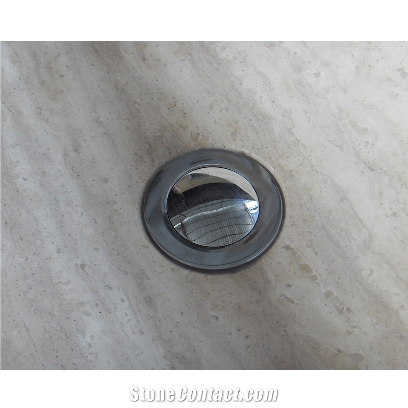 Turkey Beige Travertine Vessel Sinks Polished