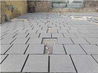 China Ice Flower Blue Granite Flamed Wall Slabs