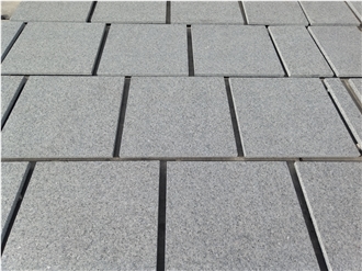 China Ice Flower Blue Granite Flamed Wall Slabs