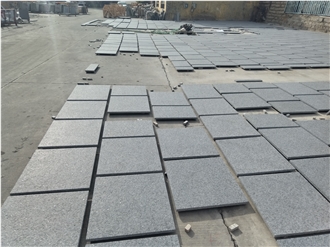 China Ice Flower Blue Granite Flamed Wall Slabs