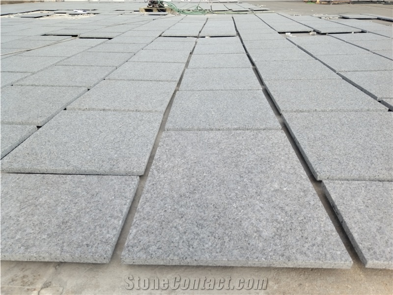 China Ice Flower Blue Granite Flamed Wall Slabs