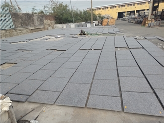 China Ice Flower Blue Granite Flamed Wall Slabs