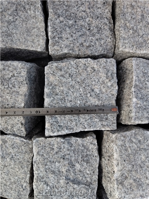 China New G603 Granite White Split  Cube Stone