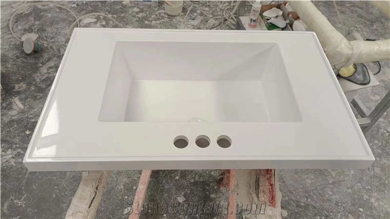 Double Sink Cultured Marble 61X22 Vanity Tops