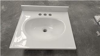 Double Sink Cultured Marble 61X22 Vanity Tops