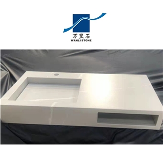 Calacatta White Artificial Stone Bath Countertop Vanity Top