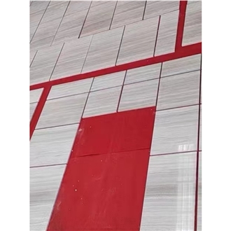 Teakwood White Marble Tiles For Interior Wall Decoration