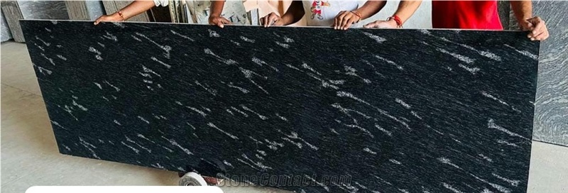 Fish Black Granite Slabs