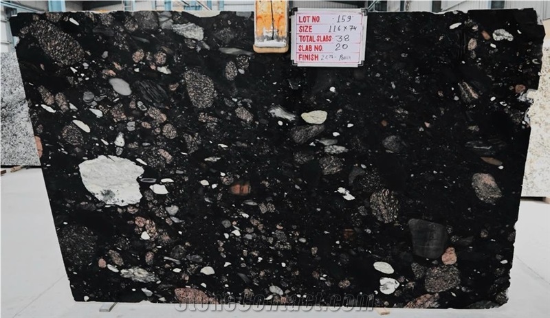 Pebble Black Granite Slabs