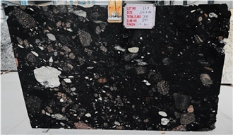 Pebble Black Granite Slabs