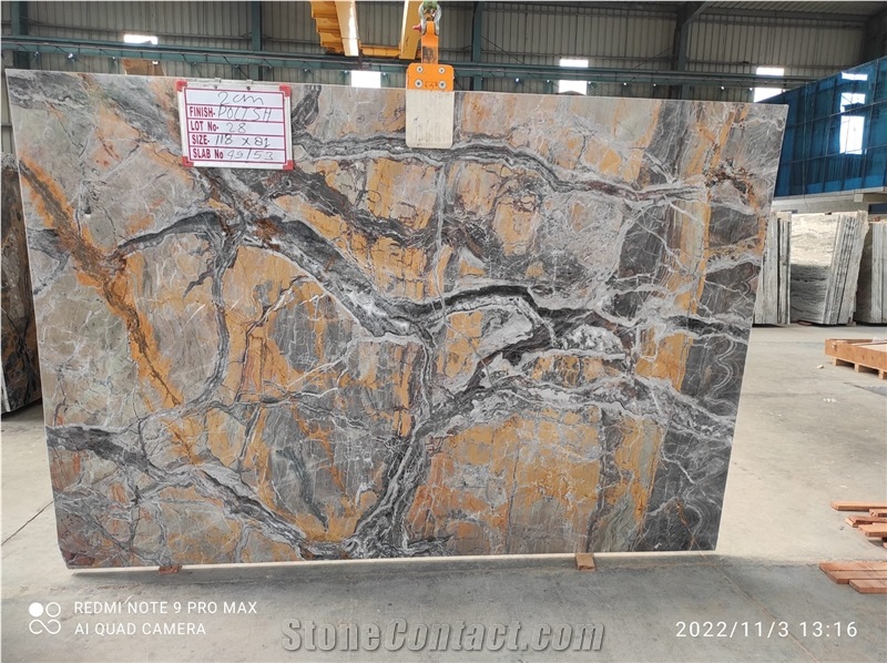 Roma Grey Quartzite Slabs