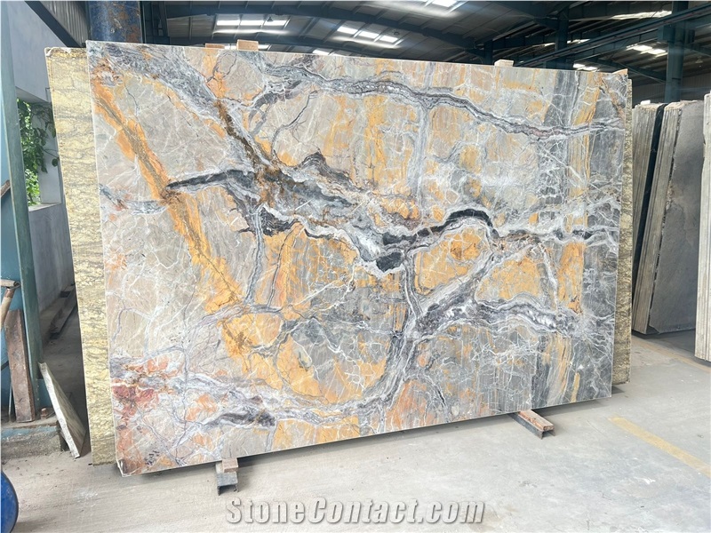 Roma Grey Quartzite Slabs