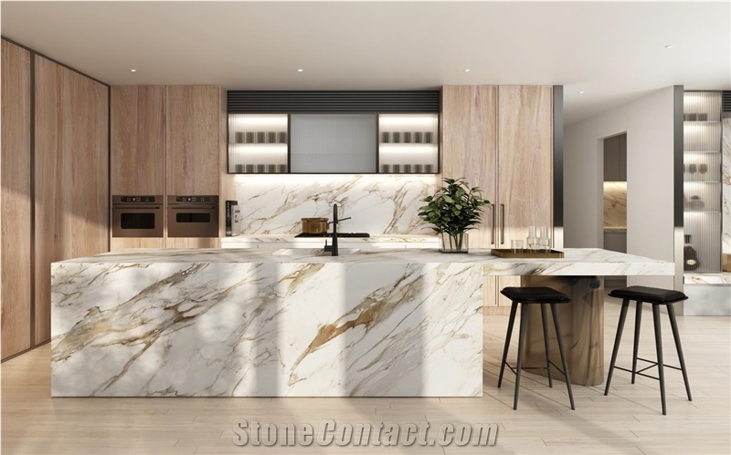Calacatta Crema Sintered Stone Finished Product