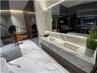 Calacatta Crema Sintered Stone Finished Product