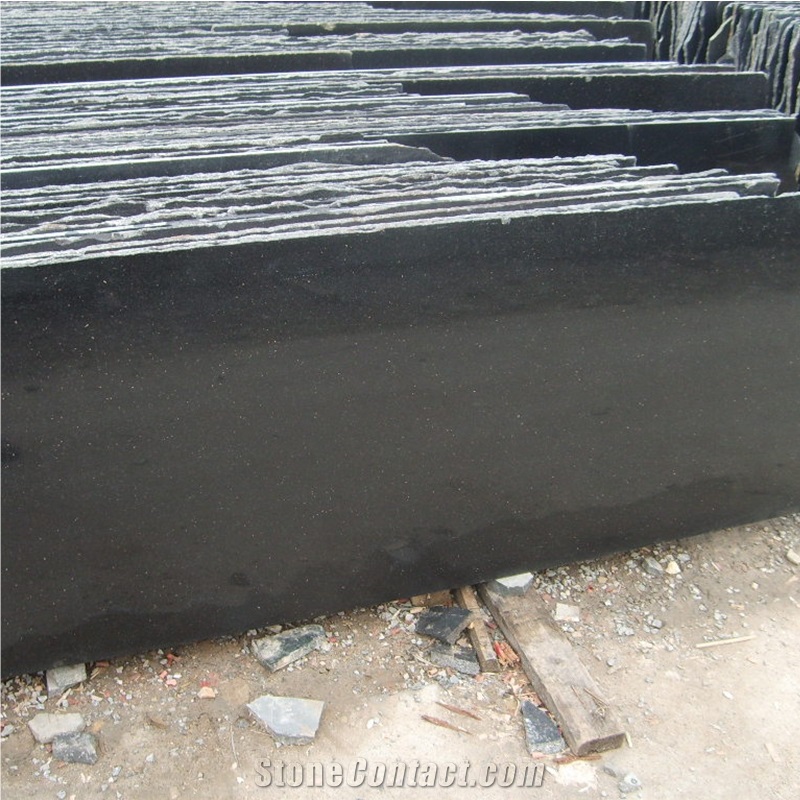 China Black Galaxy Star Black Granite Slabs