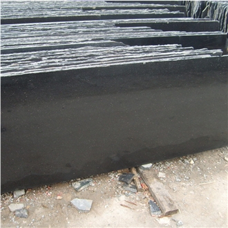 China Black Galaxy Star Black Granite Slabs