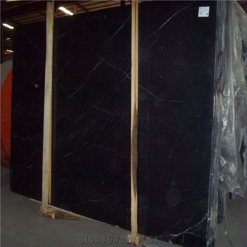 China Nero Marquina Marble Black Marble Big Slabs Tiles