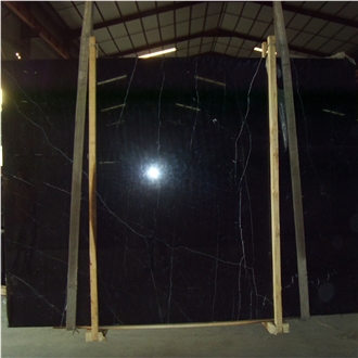 China Nero Marquina Marble Black Marble Big Slabs Tiles