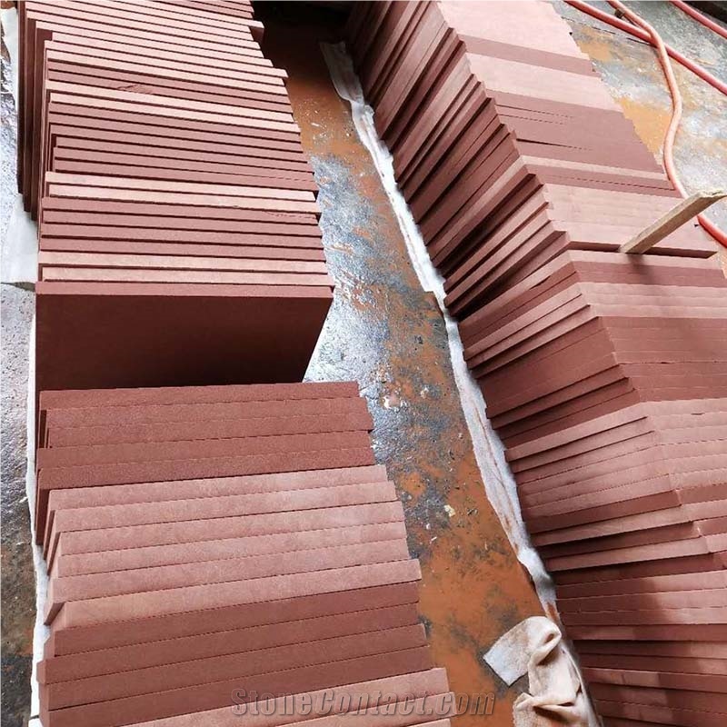 China Red Sandstone Tile Slabs